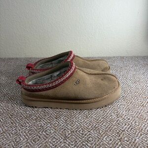 UGG Tasman Suede Sheepskin Slippers Slip-On Women's Chestnut Size US6B EU37